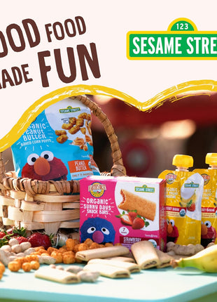 Earth's Best Organic Kids Snacks, Sesame Street Toddler Snacks, Organic Garden Veggie Straws for Toddlers 2 Years and Older, Original, Multipack, .5 oz Bags, 12 Count