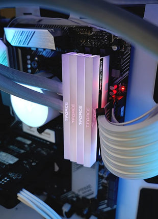 TEAMGROUP T-Force XTREEM ARGB 3600MHz CL18 16GB (2x8GB) PC4-28800 Dual Channel DDR4 DRAM Desktop Gaming Memory Ram (White) - TF13D416G3600HC18JDC01
