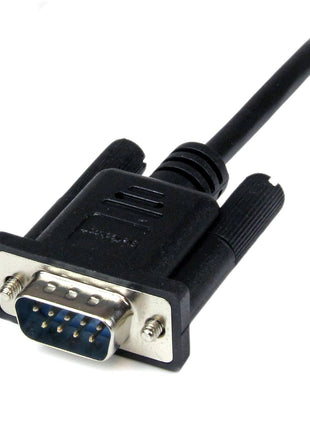StarTech.com 1m Black DB9 RS232 Serial Null Modem Cable F/M - DB9 Male to Female - 9 pin Null Modem Cable - 1x DB9 (M), 1x DB9 (F), Black (SCNM9FM1MBK)