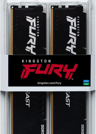 Kingston FURY Beast 32GB (2x16GB) 5200MT/s DDR5 CL40 Kit of 2 Desktop Memory KF552C40BBK2-32