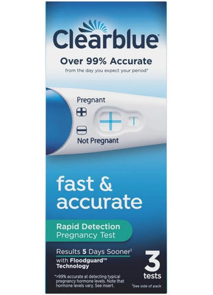 Clearblue Rapid Detection Pregnancy Test, Home Pregnancy Kit, 3 Count