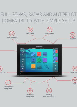 Simrad GO9 XSE 9’’ Multifunctional Display with 83/200 Transom Mount Transducer and C-MAP Discover Charts