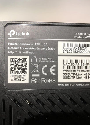 TP-Link Dual-Band AX3000 Wi-Fi 6 Router Archer AX55 | Wireless Gigabit Internet Router for Home | EasyMesh Compatible | VPN Clients & Server | HomeShield, OFDMA, MU-MIMO | USB 3.0 | Secure by Design