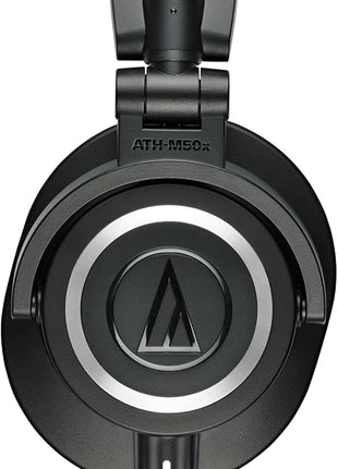 Audio Technica ATH M50x Professional Studio Monitor Headphones, Black