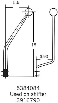 Hurst 5384084 Chrome Plated Replacement Shifter Stick