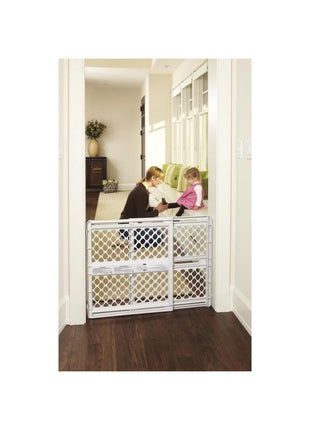 MYPET Universal Pet Gate: 26" - 42" Wide Dog Gate for Doorways with Pressure Fit or Swinging Door Hardware Mounting Types Included: 26" Tall; Gray