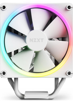 NZXT T120 RGB CPU Air Cooler - RC-TR120-W1 - Conductive Copper Pipes - Fluid Dynamic Bearings - AMD and Intel Compatibility - White