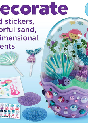 Creativity for Kids Mini Garden: Mermaid Terrarium Kit - Mermaid Gifts for Girls, Crafts and Toys, Stocking Stuffers for Kids (Ages 6+)