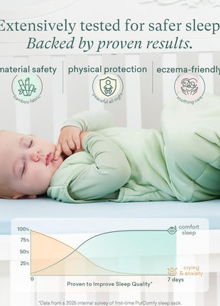 PurComfy Supersoft Sleep Sack 1.0 TOG, Premium Bamboo Viscose Baby Sleeping Bag 2-Way Zipper Sleep Sack Baby Wearable Blanket