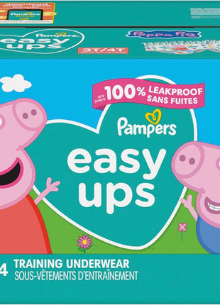 Pampers Easy Ups Training Underwear Peppa Pig Size 5 3T-4T, 124 Count (Packaging May Vary)