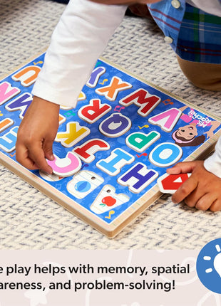 Melissa & Doug® Ms. RachelTM Wooden Phonics Alphabet Sound Puzzle with Light-Activated Sound Effects, 26-Piece Toddler Toys for Boys and Girls Ages 2+ Years - FSC Certified