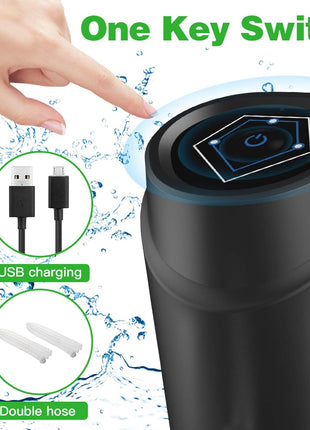 5 Gallon Electric Drinking Portable Water Dispenser, Universal USB Charging Water Bottle Pump For 2-5 Gallon With 2 Silicone