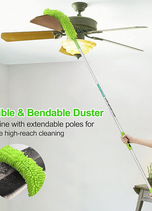 Wontolf 62'' Car Wash Brush with Long Handle Chenille Microfiber Car Wash Mop Mitt Kit Car Detailing Brush Cleaning Kit Window Squeegee Car Duster Drying Towels Tire Brush for Cars RV Truck Boat