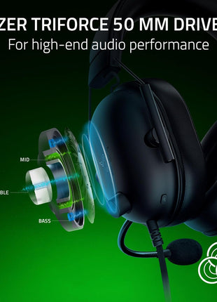 Razer BlackShark V2 X Xbox Gaming Headset: 50mm Drivers - Cardioid Mic - Lightweight - Comfortable, Noise Isolating Earcups - for Xbox Series X, Series S, PS5, PC, Switch via 3.5mm Audio Jack - Black