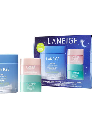 LANEIGE Sleeping Mask Trio Set - Night Mask for Firmness, Pores, Elasticity, and Lifting Cream with Moisture, Hydration, Ceramide, Niacinamide, Cica Pack for Sensitive Skin, Korean Skincare