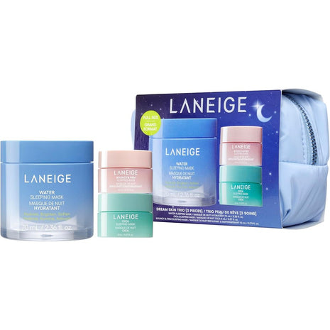 LANEIGE Sleeping Mask Trio Set - Night Mask for Firmness, Pores, Elasticity, and Lifting Cream with Moisture, Hydration, Ceramide, Niacinamide, Cica Pack for Sensitive Skin, Korean Skincare