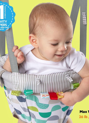 Bright Starts Playful Parade Door Jumper for Baby with Adjustable Strap, 6 Months and Up, Max Weight 26 lbs