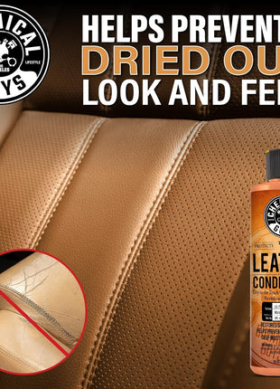 Chemical Guys Leather Cleaner and Conditioner Kit - Car Cleaner and Conditioner, Safely Cleans & Conditions Leather Car Interiors, Furniture, Shoes, Boots, Bags, Apparel & More, 2 Bottles (16 oz Each)