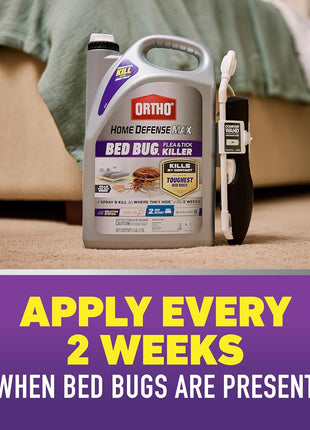 Ortho Home Defense Max Bed Bug, Flea & Tick Killer with Comfort Wand – Also Kills Bed Bug Eggs, Ready-to-Use, Indoor Pest Control Spray, 1 gal.