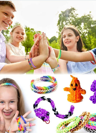 15000+ Rubber Loom Bands, Mega Rubber Bands Bracelet Kit,Loom Bracelet Making Kit with 3 Layer Container,30 Colors,380 Beads,30 Charms,Clips, Hooks Tools for DIY Art Holiday Gift