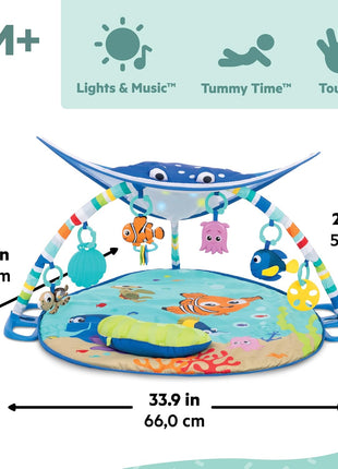 Bright Starts Disney Baby Finding Nemo Mr. Ray Ocean Lights & Music Gym, Ages Newborn +