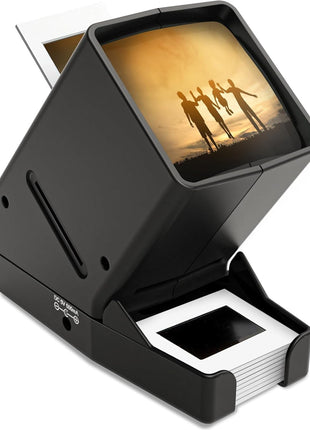 DigitConvert 35mm Slide & Film Negatives Viewer-Slide Viewer with 3X Magnification and LED-Lighted Viewing for 35mm Slides and Negatives, USB or Battery Powered (4AA Batteries & USB Cable Included)