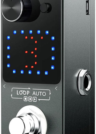 LEKATO Looper Pedal,Guitar Looper Pedal for Electric Guitar&Bass Loop Pedal with SYNC & Tuner Function Triple Effect Guitar Looper with LED Screen Unlimited Overdubs 3 Loops 18 Minutes Record Time