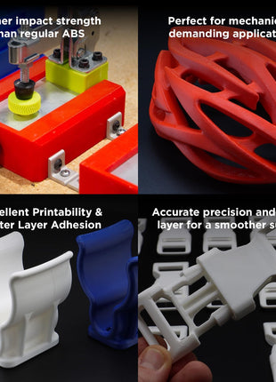 Polymaker ABS Filament 1.75mm Black 3D Printer Filament 1.75mm Heat Resistant 1kg - PolyLite ABS 3D Printing Filament 1.75mm, Strong & Durable, Dimensional Accuracy  0.03mm