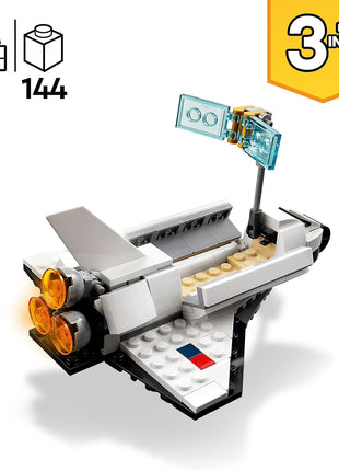 LEGO Creator 3 in 1 Space Shuttle Toys - Space Toys Building Set for Boys & Girls, Ages 6+ - Option to Build 2 Spaceships or Astronaut - Educational Gift for Kids Birthday & Holidays - 31134