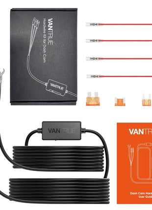 Vantrue 11.5ft USB-C Hardwire Kit (12V–24V to 5V) with Acc Functionality, Low Voltage Protection, Compatible with All Vantrue USB-C Dashcams