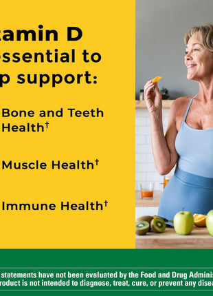 Nature Made Vitamin D3 2000 IU (50 mcg), 90 Vitamin D Softgels | Vitamin D Supplement for Immune, Bone, Teeth and Muscle Health Support, 90 Day Supply