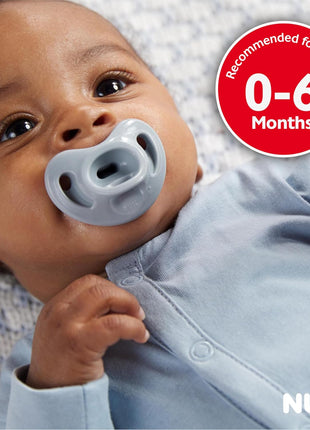 NUK Timeless Comfy Pacifier | 100% Silicone, One-Piece Design | BPA-Free, Gentle on Baby's Skin | 5-Pack, for 0-6M