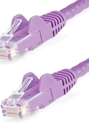 StarTech 6in CAT6 Ethernet Cable - Purple CAT 6 Gigabit Ethernet Wire -250Mhz 100W PoE RJ45 UTP Network Patch Cord Snagless with Strain Relief (N6PATCH6INPL)