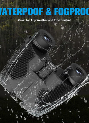 Binoculars 12x50 for Adults and Kids Night Vision Binoculars Compact Binocular Waterproof Binocular Wide Field of View for Bird Watching,Hiking,Hunting,Concert with Carrying Bag