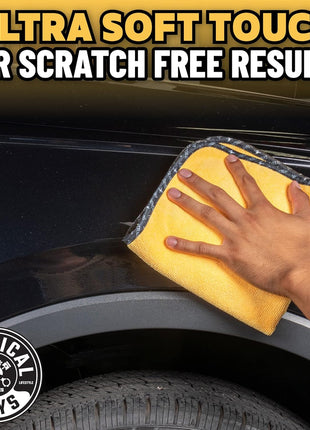 Chemical Guys Professional Grade Premium Microfiber Towels for Cars, Gold, 16 inch x 16 inch, Ultra-Soft and Scratch-Free Car Detailing Cloths for Trucks, Motorcycles, and More - 3 Pack