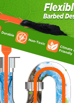 Forlivese 4 Pack 25 Inch Drain Snake,Drain Clog Remover | Sink Snake for Sewer Kitchen Sink Bathroom Tub Toilet Clogged Drains Relief Cleaning Tool