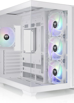 Thermaltake View 380 TG ARGB Snow ATX Case; 4x120mm ARGB Fans Included; Supports Hidden-Connector Motherboard; Front & Side Dual Tempered Glass Panel; CA-1Z2-00M6WN-00; 3 Year Warranty