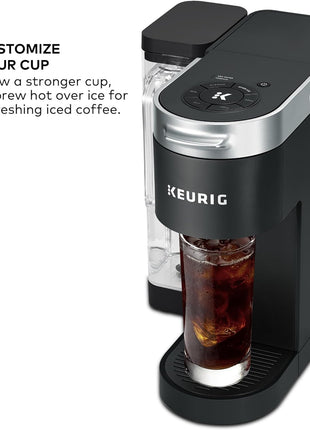 Keurig K-Supreme Single Serve K-Cup Pod Coffee Maker, MultiStream Technology, 4 Brew Sizes, 66oz Dual-Position Removable Reservoir, Black | Multistream Technology, 4 Brew Sizes, 8, 10, 12 Oz, 66 Oz Dual-Position Removable Reservoir