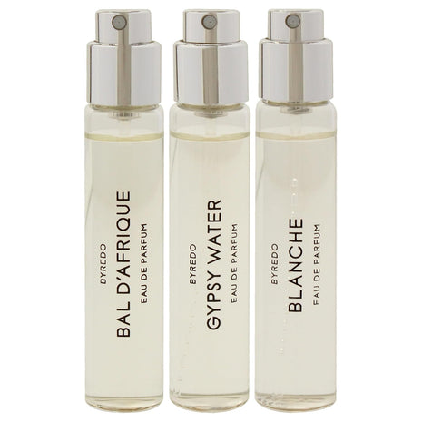 Byredo La Selection Nomade set for Unisex 3Pc Mini Gift: Bal d'Afrique, Blanche, Gypsy EDPs