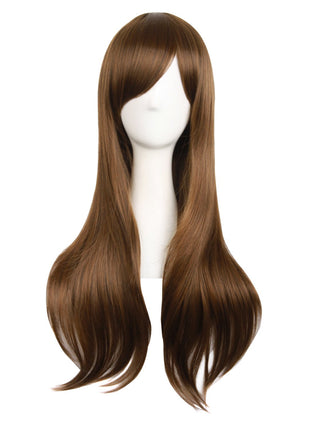 MapofBeauty 28 Inch Long Curly Hair Costume Cosplay Wig, Pink | 70 cm Wig, Women, Side Bangs, Fashion