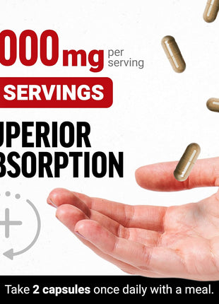 Force Factor Black Maca Root Vitality Supplement for Men with Superior Absorption and Power, Natural Maca Negra Extract, Fundamentals Series, 1000mg, 60 Capsules | with BioPerine for Superior Absorption, Natural Maca Negra Extract, 1000mg, 60 Capsules