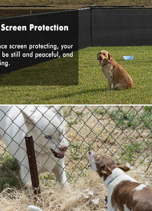 UPGRADE Privacy Screen 6' x 50' Fence Commercial Shade Cover with Brass Grommets Heavy Duty Perfect for Outdoor Back Yard, Black, Customizable