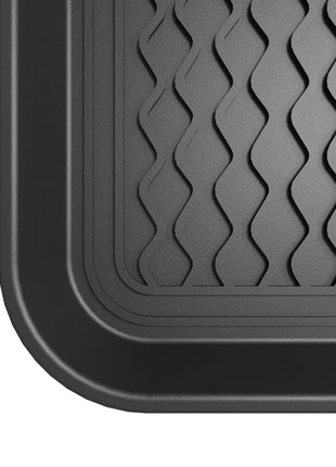Ottomanson 15 inch x 30 inch Multi-Purpose Boot Tray – Waterproof Shoe & Pet Feeding Spill Tray, Litter Box & Pee Pad Holder, Painting & Planting Mat, 1.2 inch Raised Edge Floor Protection