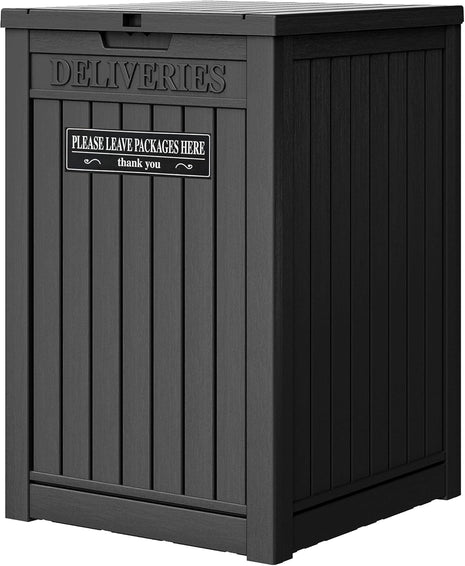 Package Delivery Box for Outside, 48 Gallon Storage with Lockable Secure, Large Resin Outdoor Package Drop Container