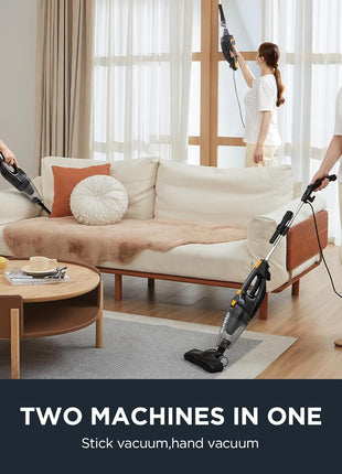 Eureka Blaze Stick Vacuum Cleaner, Powerful Suction 3 in 1 Small Handheld Vac with Filter for Hard Floor Lightweight Upright Home Pet Hair, Dark Black