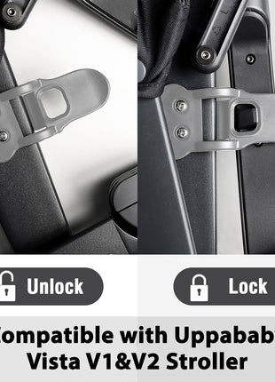 Replacement Closing Latch UppaBaby Vista 2015+ (and V2),Hinge Latch Compatible with UpperBaby Vista V1 & V2 Strollers,Secures Stroller in Closed Position,Gray 1-Pack Includes 2 Screws