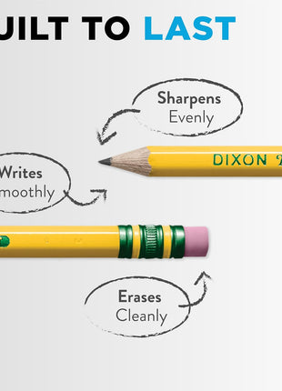 Ticonderoga Wood-Cased Pencils, Unsharpened, 2 HB Soft, Yellow, 24 Count