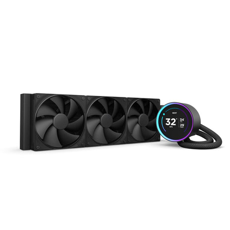 NZXT Kraken Elite 360 2024 - AIO CPU Liquid Cooler - 360mm Radiator - 3 x F120P Fans - Customizable 2.72 inch IPS LCD - NZXT Turbine Pump - AMD® AM5, AM4 - Intel® LGA 1851/1700, 1200/115X - Black