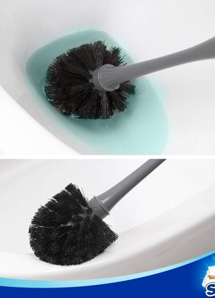 MR.SIGA Toilet Plunger and Bowl Brush Combo for Bathroom Cleaning, Gray, 2 Sets