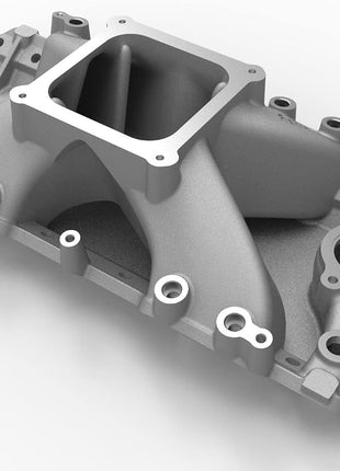 Holley Intake Manifold, EFI, Dominator Flange, Single Plane, Rectangle Port, Aluminum, Natural, Big Block Chevy, Each